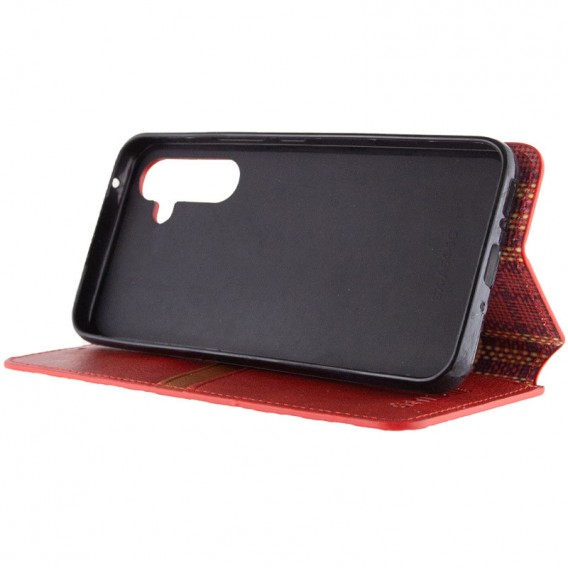Кожаный чехол-книжка GETMAN Cubic (PU) для Samsung Galaxy M34 5G Красный