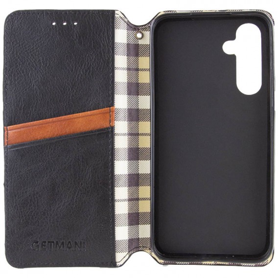 Кожаный чехол-книжка GETMAN Cubic (PU) для Samsung Galaxy M34 5G Черный