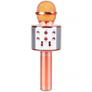 Караоке Мікрофон-колонка WS858 Rose Gold