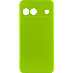 Чохол Silicone Cover Lakshmi Full Camera (A) для Google Pixel 6a Салатовий / Neon Green