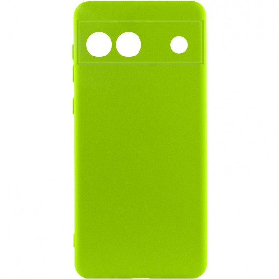 Чохол Silicone Cover Lakshmi Full Camera (A) для Google Pixel 6a Салатовий / Neon Green