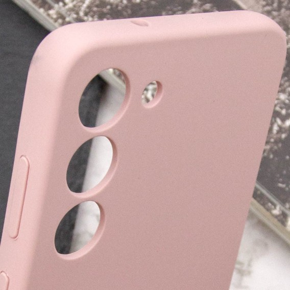 Чохол Silicone Cover Lakshmi Full Camera (AAA) для Samsung Galaxy S22 Рожевий / Pink Sand