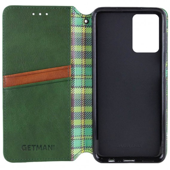 Кожаный чехол-книжка GETMAN Cubic (PU) для Samsung Galaxy S24 Зеленый