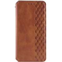Шкіряний чохол-книжка GETMAN Cubic (PU) для Samsung Galaxy S24 Коричневий