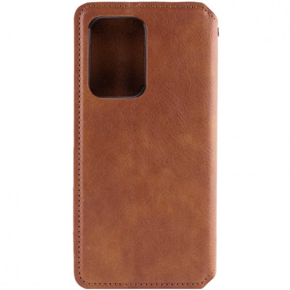 Кожаный чехол-книжка GETMAN Cubic (PU) для Samsung Galaxy S24 Коричневый