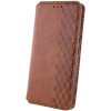 Кожаный чехол-книжка GETMAN Cubic (PU) для Samsung Galaxy S24 Коричневый