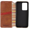 Кожаный чехол-книжка GETMAN Cubic (PU) для Samsung Galaxy S24 Коричневый