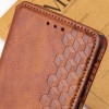Кожаный чехол-книжка GETMAN Cubic (PU) для Samsung Galaxy S24 Коричневый