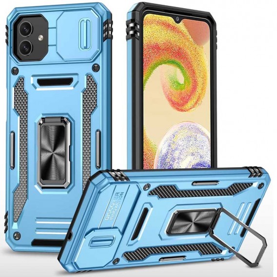 Ударопрочный чехол Camshield Army Ring для Samsung Galaxy A05 Голубой / Light Blue