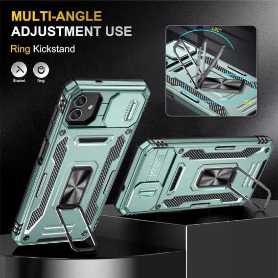 Ударопрочный чехол Camshield Army Ring для Samsung Galaxy A05 Зеленый / Light Green