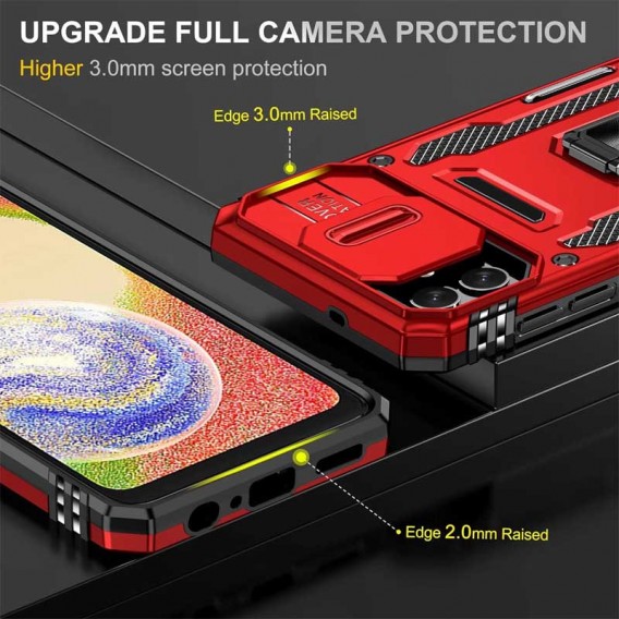 Ударопрочный чехол Camshield Army Ring для Samsung Galaxy A05 Красный / Red