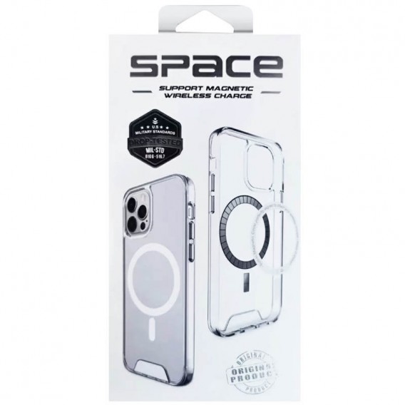 Чохол TPU Space Case with MagSafe для Samsung Galaxy S24 Ultra Прозорий