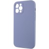 Чохол Silicone Case Full Camera Protective (AA) NO LOGO для Apple iPhone 12 Pro Max (6.7") Сірий / Lavender Gray