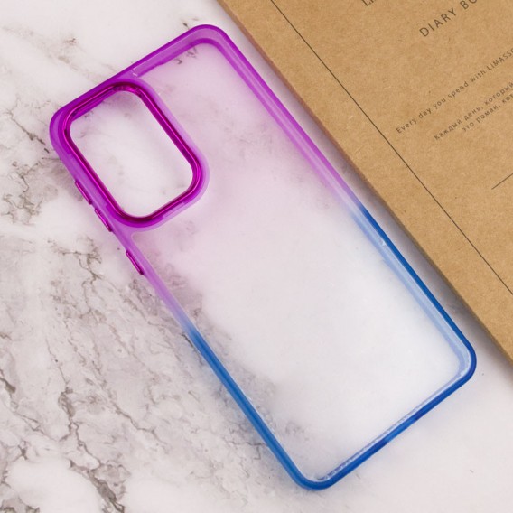 Чехол TPU+PC Fresh sip series для Samsung Galaxy A35 Синий / Фиолетовый