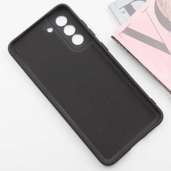 Чехол TPU GETMAN Liquid Silk Full Camera для Samsung Galaxy S22 Черный / Black