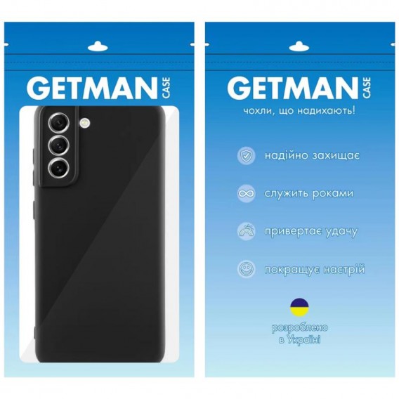 Чехол TPU GETMAN Liquid Silk Full Camera для Samsung Galaxy S22 Черный / Black