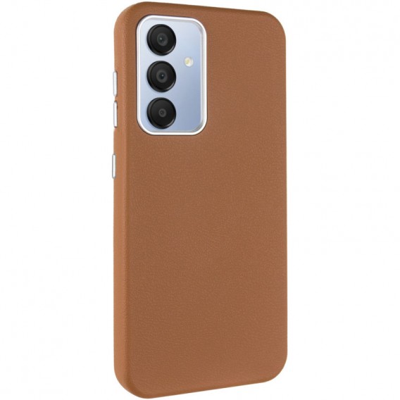 Кожаный чехол Leather Case Metal Buttons для Samsung Galaxy S24+ / S25+ Brown