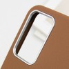 Кожаный чехол Leather Case Metal Buttons для Samsung Galaxy S24+ / S25+ Brown