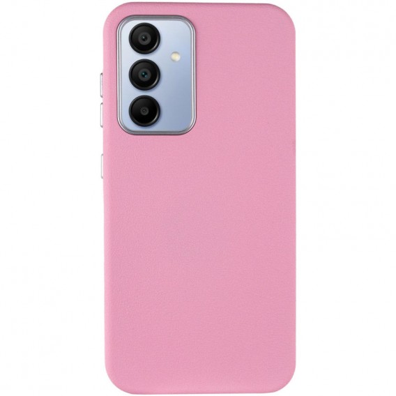 Кожаный чехол Leather Case Metal Buttons для Samsung Galaxy S24+ / S25+ Light Pink