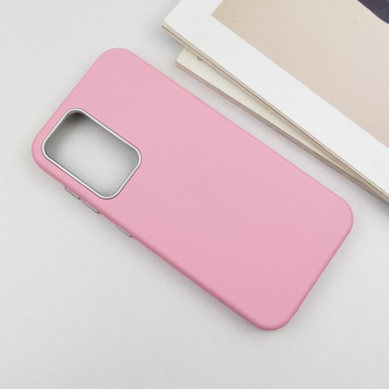 Кожаный чехол Leather Case Metal Buttons для Samsung Galaxy S24+ / S25+ Light Pink