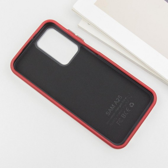 Кожаный чехол Leather Case Metal Buttons для Samsung Galaxy S24+ / S25+ Red