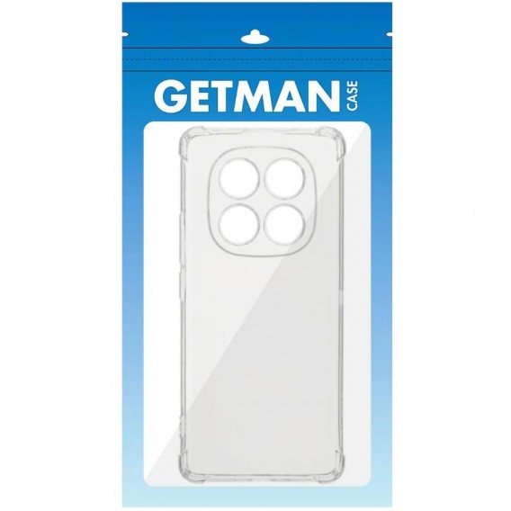 TPU чехол GETMAN Ease logo усиленные углы Full Camera для Xiaomi Redmi Note 14 Pro+ 5G Бесцветный (прозрачный)