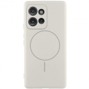 Чохол Silicone Cover Lakshmi Full Camera (AA) with MagFit для Motorola Moto G75 5G Білий / White