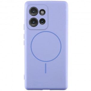 Чехол Silicone Cover Lakshmi Full Camera (AA) with MagFit для Motorola Moto G75 5G Сиреневый / Dasheen