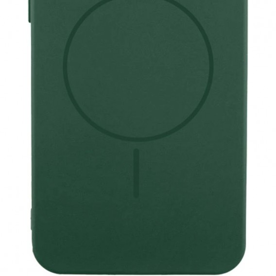 Чехол Silicone Cover Lakshmi Full Camera (AA) with MagFit для Samsung Galaxy S25 Зеленый / Dark green