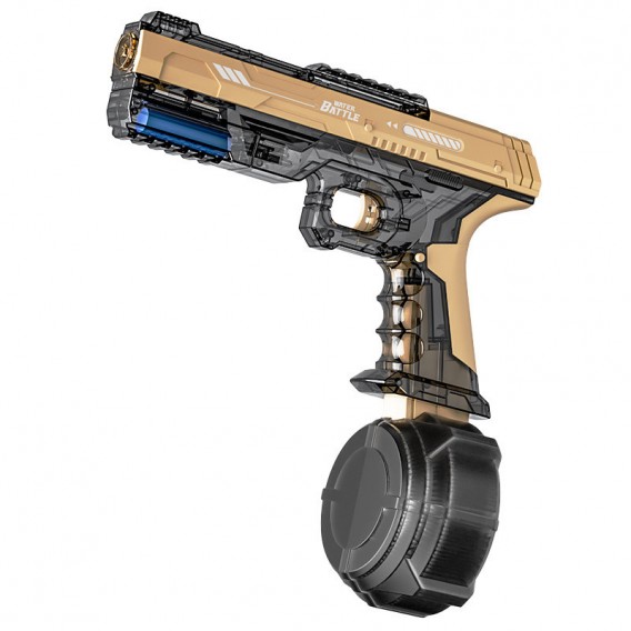 Водяний акумуляторний пістолет Water Gun 66-35 (500ml) with lithium battery Transparent gold