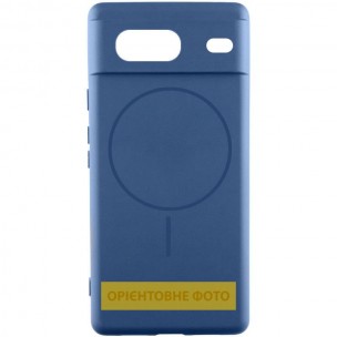 Чехол Silicone Cover Lakshmi Full Camera (AA) with MagFit для Google Pixel 9a Синий / Navy blue