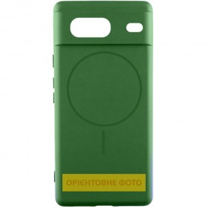 Чехол Silicone Cover Lakshmi Full Camera (AA) with MagFit для Google Pixel 9a Зеленый / Dark green