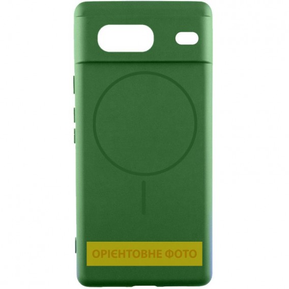 Чехол Silicone Cover Lakshmi Full Camera (AA) with MagFit для Google Pixel 9a Зеленый / Dark green