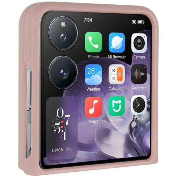 Чехол Foldables Silicone Cover Lakshmi (AAA) для Xiaomi Mix Flip 2 Розовый / Pink Sand