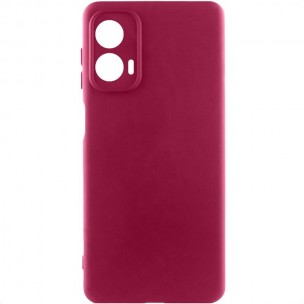 Чохол Silicone Cover Ummi Lakshmi Full Camera (AA) для Motorola Moto G85 Бордовий / Marsala