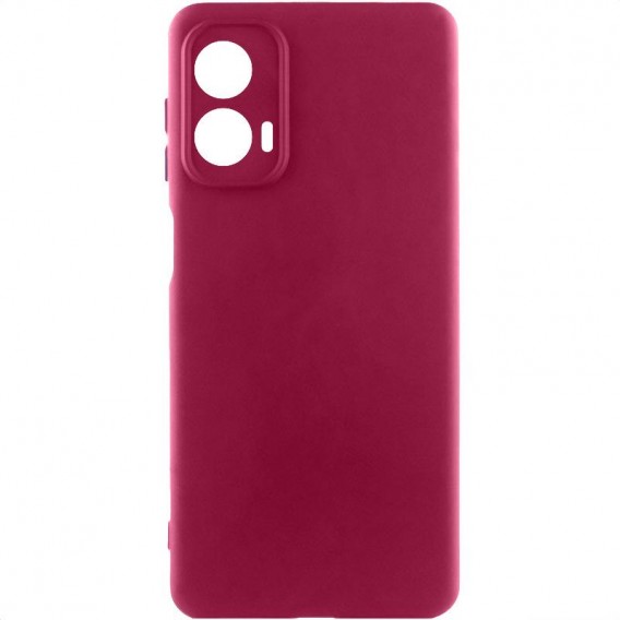 Чохол Silicone Cover Ummi Lakshmi Full Camera (AA) для Motorola Moto G85 Бордовий / Marsala