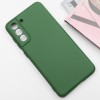 Чехол TPU GETMAN Liquid Silk Full Camera для Samsung Galaxy S22+ Зеленый / Dark green