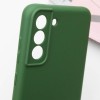 Чехол TPU GETMAN Liquid Silk Full Camera для Samsung Galaxy S22+ Зеленый / Dark green