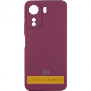 Чохол Silicone Cover Lakshmi Full Camera (AAA) with Logo для Xiaomi Redmi A5 (Europe version) Бордовий / Plum