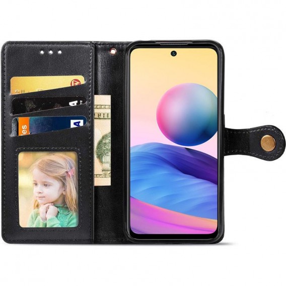 Шкіряний чохол-книжка GETMAN Gallant (PU) для Xiaomi Redmi 15C (Global) / Poco C85 (Global) Чорний