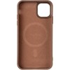 TPU чехол Carbon Protective with Magsafe для Apple iPhone 13 / 14 (6.1 дюйма) Coffee