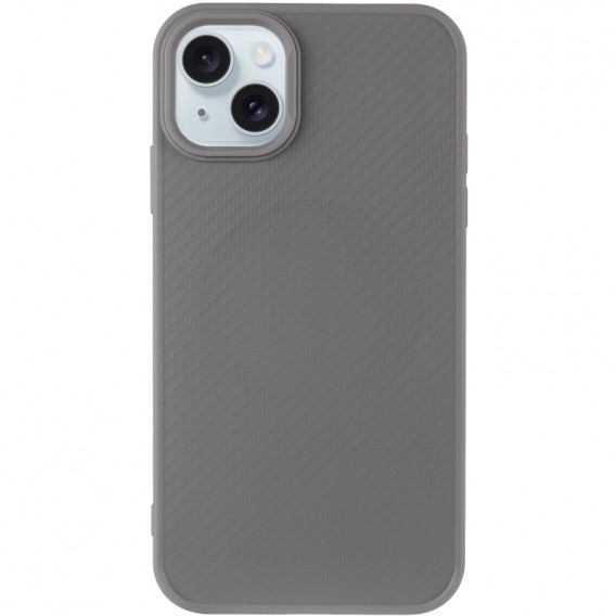 TPU чехол Carbon Protective with Magsafe для Apple iPhone 13 / 14 (6.1 дюйма) Grey