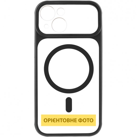 Чохол TPU+PC GETMAN Moon Clear with MagSafe для Apple iPhone 14 (6.1") Black