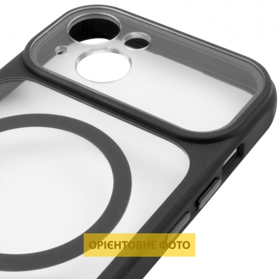 Чохол TPU+PC GETMAN Moon Clear with MagSafe для Apple iPhone 14 (6.1") Black
