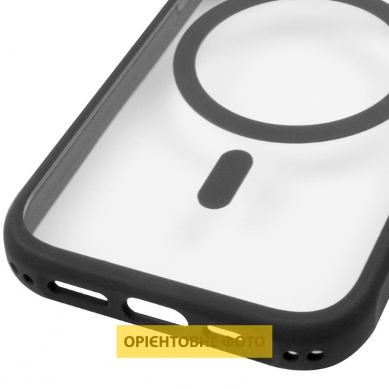 Чохол TPU+PC GETMAN Moon Clear with MagSafe для Apple iPhone 14 (6.1") Black