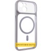Чохол TPU+PC GETMAN Moon Clear with MagSafe для Apple iPhone 14 (6.1") Grey