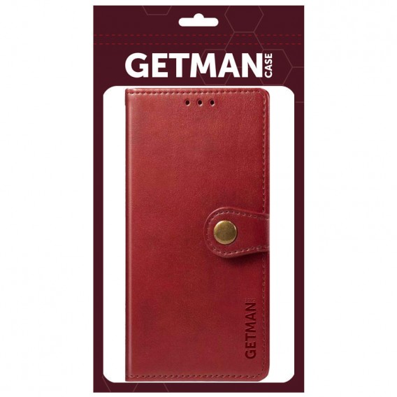 Кожаный чехол-книжка GETMAN Gallant (PU) для Samsung Galaxy A23 4G Красный