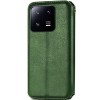 Шкіряний чохол-книжка GETMAN Cubic (PU) для Xiaomi 13 Зелений
