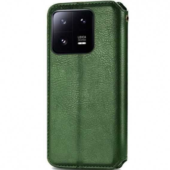 Шкіряний чохол-книжка GETMAN Cubic (PU) для Xiaomi 13 Зелений