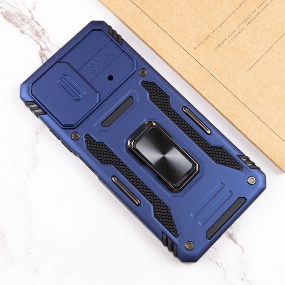 Ударопрочный чехол Camshield Army Ring для Xiaomi Poco X5 Pro 5G / Note 12 Pro 5G Синий / Navy